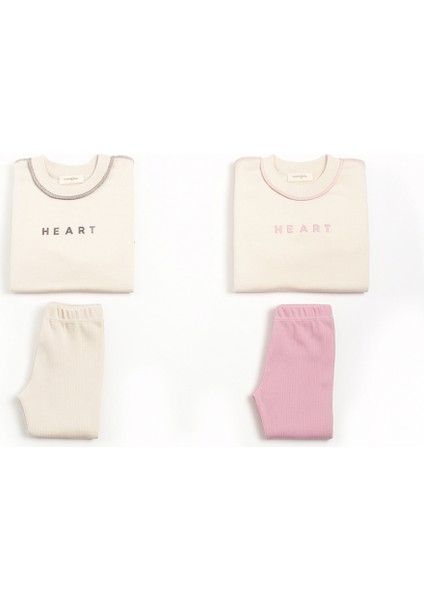 Ters Dikiş ve Nakışlı Takım - Pembe modelleri