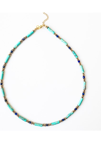 Calina – Yeşil Varisit, Lapis Lazuli & Hematit Kolye