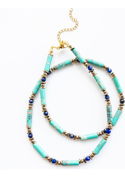 Calina – Yeşil Varisit, Lapis Lazuli & Hematit Kolye fiyatları