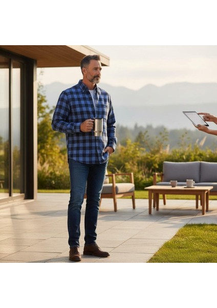 Klasik %100 Cotton Uzun Kollu Terletmeyen Kışlık Oduncu Gömlek (Regular Kalıp) fiyatları