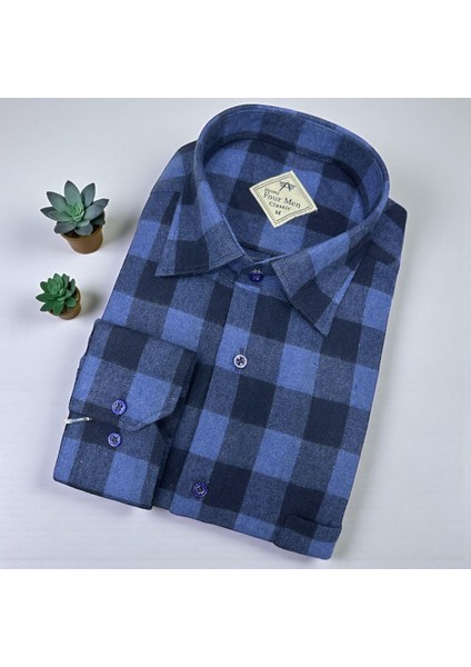 Klasik %100 Cotton Uzun Kollu Terletmeyen Kışlık Oduncu Gömlek (Regular Kalıp) modelleri