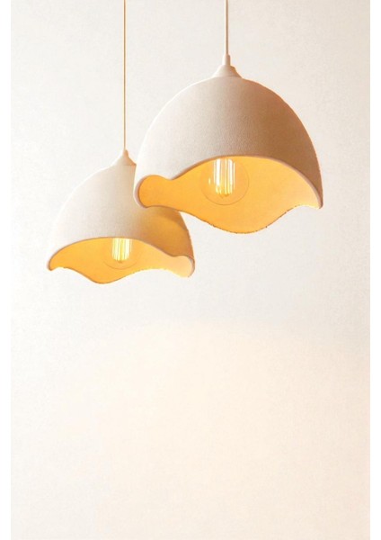 Ikili Beton Görünümlü Şapka Avize Sarkıt Mutfak Salon Yemek Odası Için Dekoratif Aydınlatma fiyatları