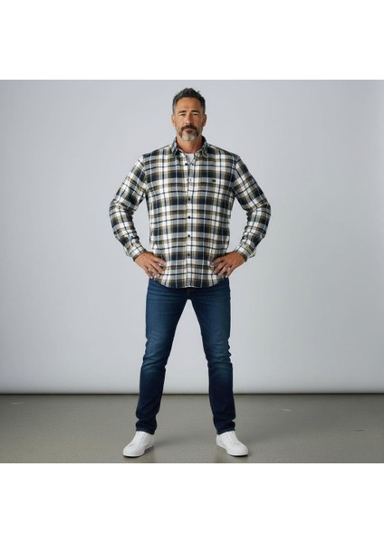 Klasik %100 Cotton Uzun Kollu Terletmeyen Kışlık Oduncu Gömlek (Regular Kalıp)