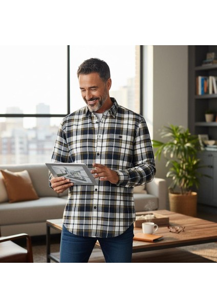 Klasik %100 Cotton Uzun Kollu Terletmeyen Kışlık Oduncu Gömlek (Regular Kalıp) fiyatları