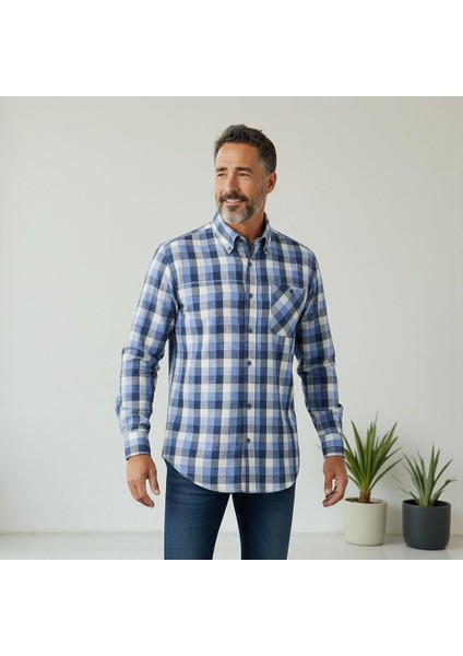 Klasik %100 Cotton Uzun Kollu Terletmeyen Kışlık Oduncu Gömlek (Regular Kalıp) fiyatları