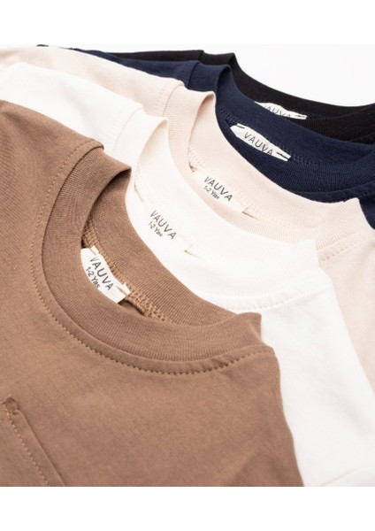 Cep Detaylı Uzun Kollu Tişört – Krem modelleri