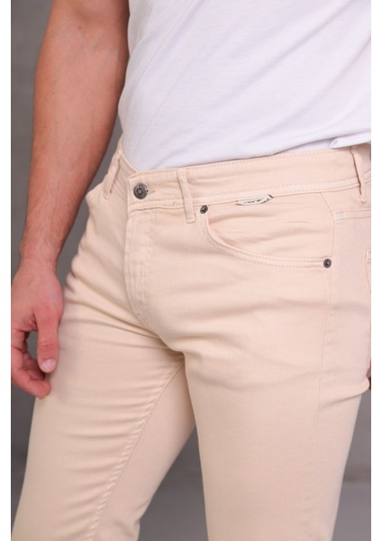 Erkek Krem Slim Fit Pantolon indirimleri
