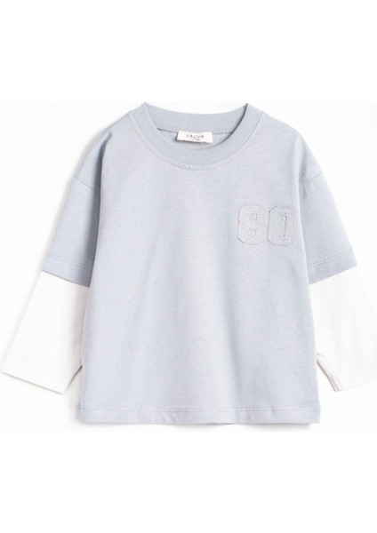 “80” Nakışlı Uzun Kollu Tişört