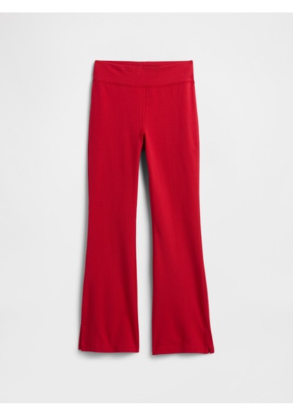Kız Çocuk Kırmızı Flare Legging Tayt