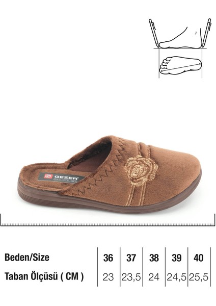 Kadın Kışlık Pu Rahat Taban Nakışlı Tasarım Ev Bahçe Terlik fiyatları