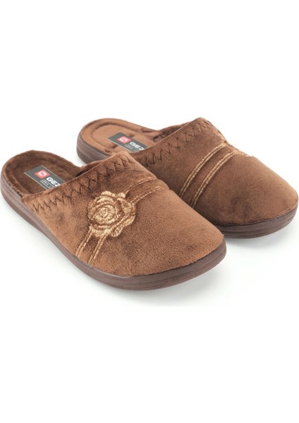 Kadın Kışlık Pu Rahat Taban Nakışlı Tasarım Ev Bahçe Terlik modelleri