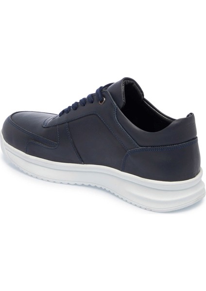 Lacivert Hakiki Deri Erkek Sneaker - E25I1AY57303-A31