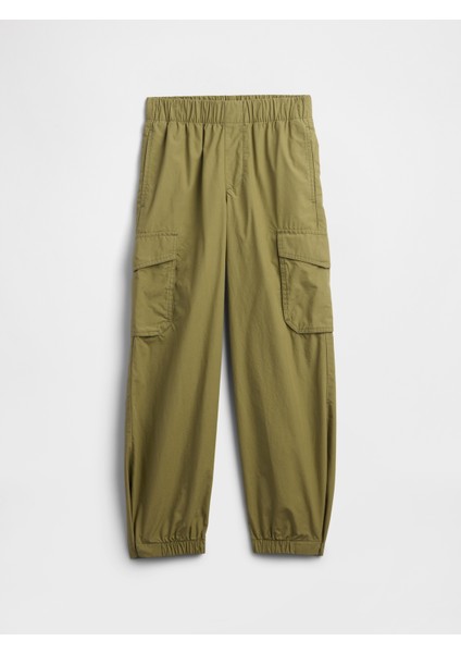 Erkek Çocuk Yeşil Pull-On Kargo Paraşüt Pantolon
