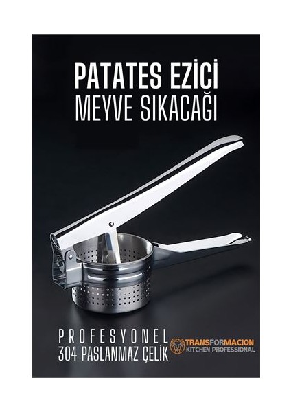 Hsnet Patates Ezici Meyve Sıkacağı Sıkacağı Sebze Presi 304 Paslanmaz Çelik