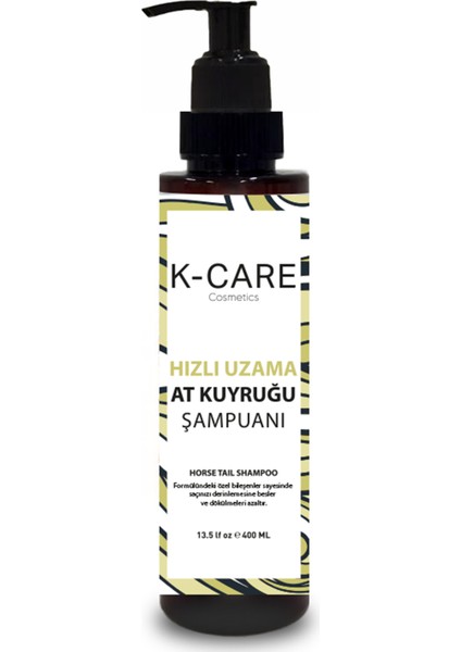 K K-Care Cosmetics Hızlı Uzamaya Yardımcı At Kuyruğu Şampuan 400 ml