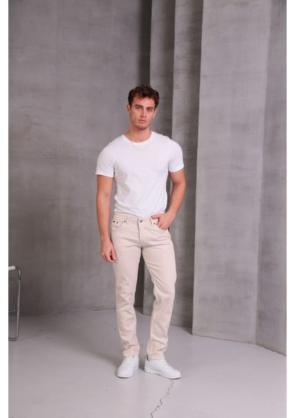 Erkek Krem Slim Fit Pantolon fiyatları