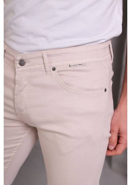 Erkek Krem Slim Fit Pantolon indirimleri