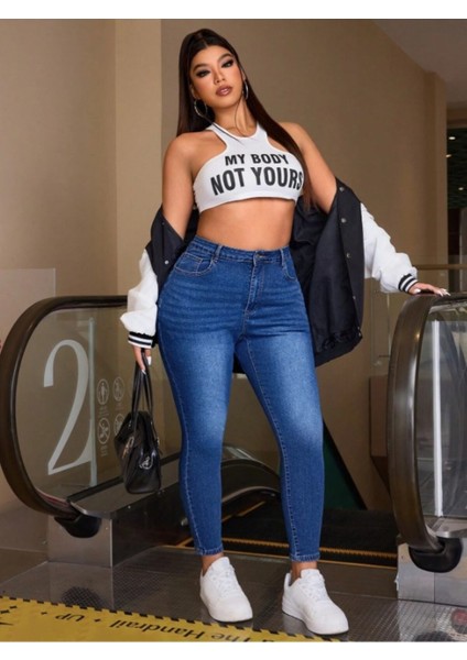 Kadın Denim Pantolon Büyük Beden indirimleri