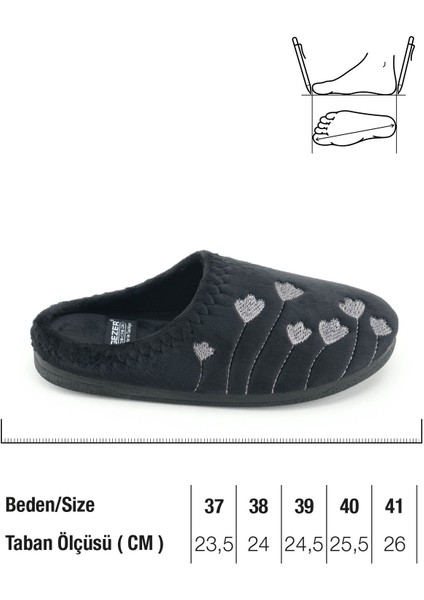 Kadın Kışlık Pu Rahat Taban Nakışlı Tasarım Ev Bahçe Terlik fiyatları