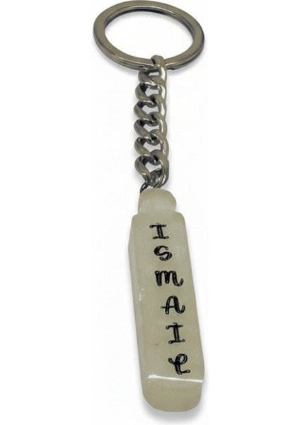 I Harfi - Kişiye Özel - Epoksi Reçine Anahtarlık - El Yapımı - Çelik Tokalı