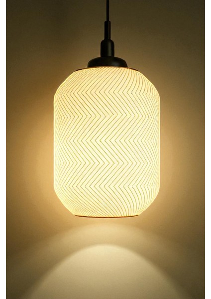 Zikzak Dekoratif Avize Ev Ofis Mutfak Aydınlatma Modern Tasarım Çap 20 cm modelleri