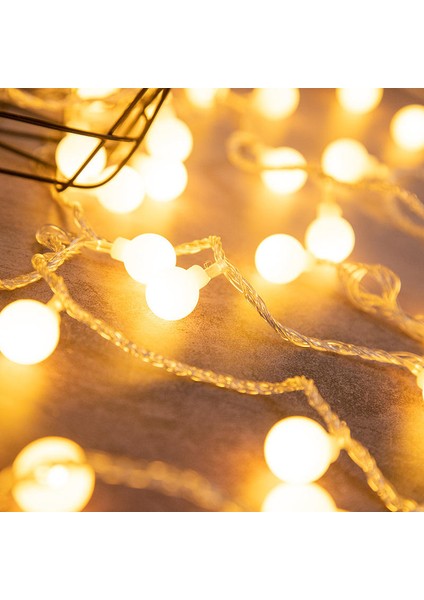 3 Metre 20 LED Beyaz Top Işık - Pilli, Gün Işığı ve 2 Kademeli Dekoratif Süsv modelleri