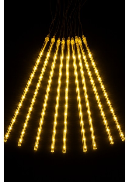 3.2 Metre Meteor LED Işık - Gün Işığı Kayar Efektli Yağmur Damlası Dekoratif LED
