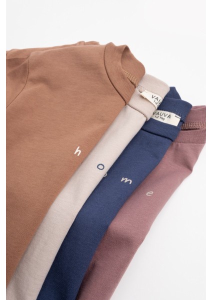 "home" Baskılı Uzun Kollu Tişört – Gül Kurusu modelleri