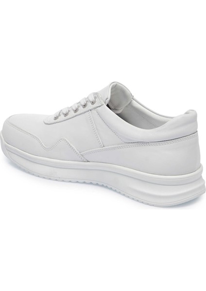 Beyaz Hakiki Deri Erkek Sneaker - E25I1AY57305-A26