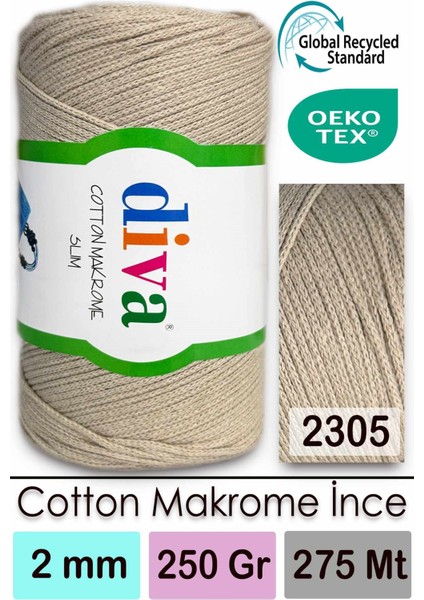 Cotton Makrome Ip 2305 Açık Bej (Ürün 1 Adet)
