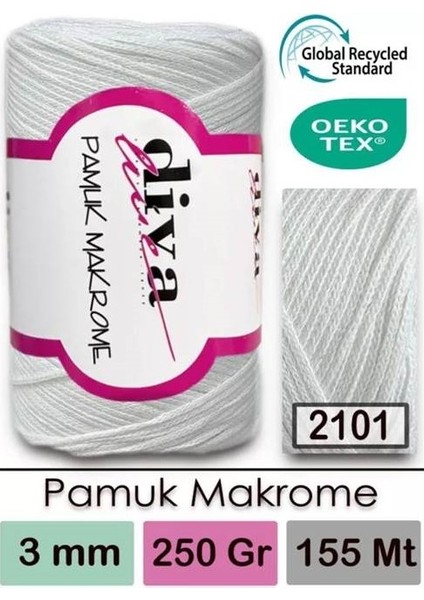 Pamuk Makrome Ip 2101 Beyaz (Ürün 1 Adet)