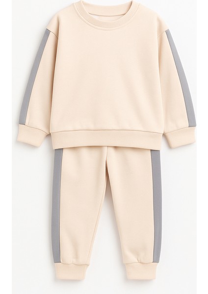 Sweatshirt & Eşofman Takım – Krem & Gri