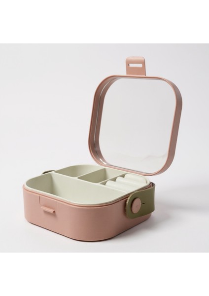 Kompakt Aynalı Seyahat Takı ve Makyaj Kutusu (Travel Kit) | Mini Boy Çok Bölmeli Organizer modelleri