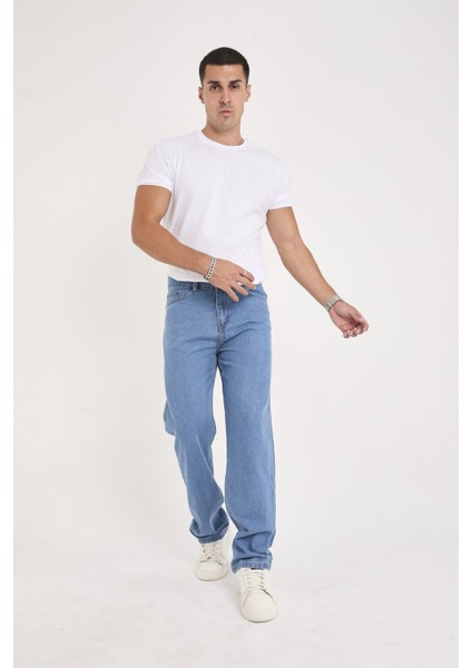 Erkek Mavi Baggy Denim Pantolon fiyatları