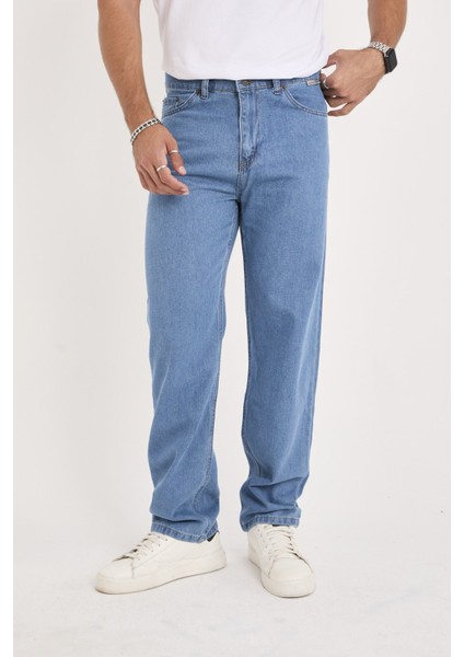 Erkek Mavi Baggy Denim Pantolon fırsatları