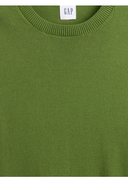 Erkek Açık Yeşil Bisiklet Yaka Kazak modelleri