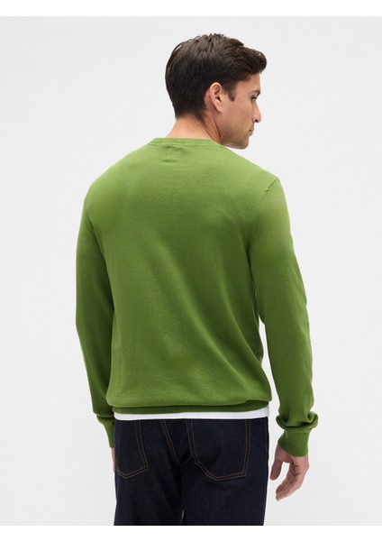 Erkek Açık Yeşil Bisiklet Yaka Kazak indirimleri