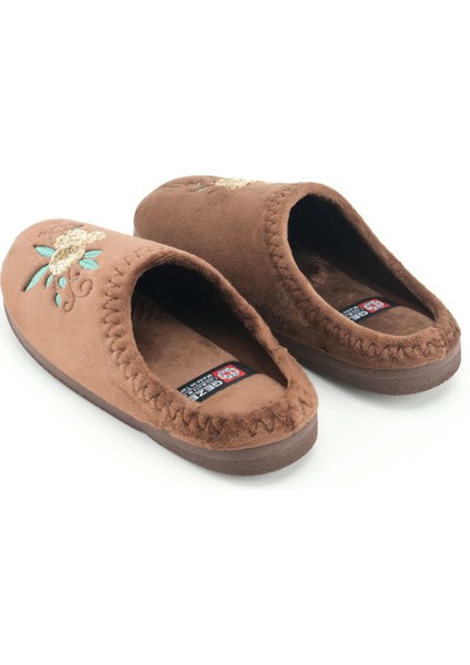 Kadın Kışlık Pu Rahat Taban Nakışlı Tasarım Ev Bahçe Terlik fırsatları