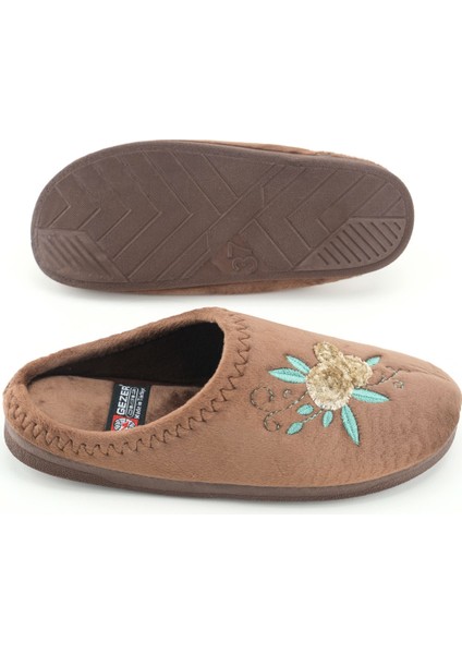 Kadın Kışlık Pu Rahat Taban Nakışlı Tasarım Ev Bahçe Terlik indirimleri