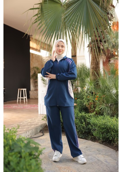 Kadın Tesettür Eşofman Takımı Fermuarlı Alt Üst Eşofman Takımı 499 fiyatları