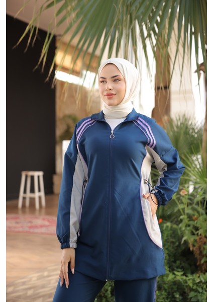 Kadın Tesettür Eşofman Takımı Fermuarlı Alt Üst Eşofman Takımı 499 modelleri