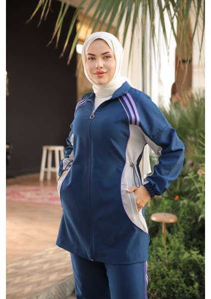 Kadın Tesettür Eşofman Takımı Fermuarlı Alt Üst Eşofman Takımı 499 fırsatları