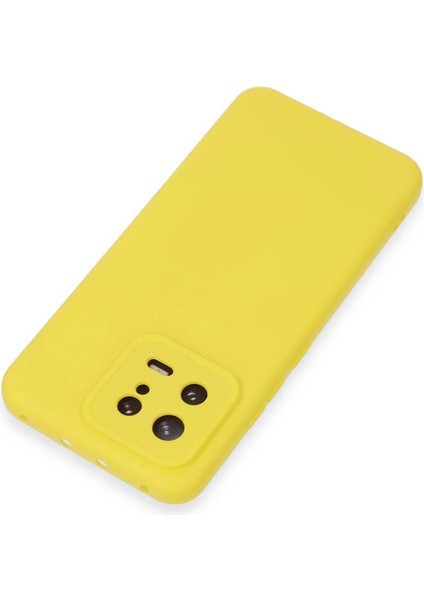Xiaomi Mi 13 Kılıf Nano Içi Kadife Silikon - Sarı fiyatları