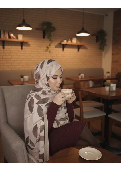 Çiçek Desenli Bambu Crush Şal