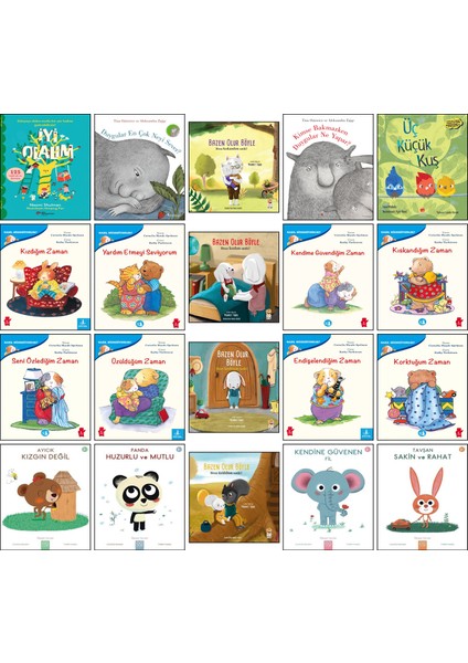 / Kendine Güvenen Fil + İyi Olalım + Kimse Bakmazken Duygular Ne Yapar? + Duygular En Çok Neyi Sever? + Bazen Olur Böyle Biraz Korktum Kıskandım Üzüldüm Kızdım Sanki / 20li p4c