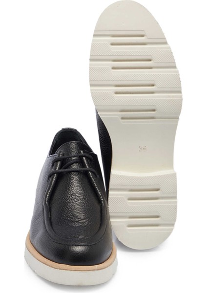 Siyah Hakiki Deri Kadın Casual Ayakkabı - K25I1AY68033-A23