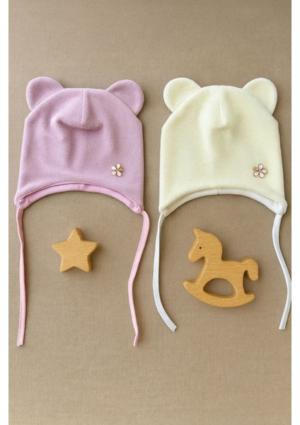 Dış Kısmı Polar Iç Kısmı %100 Pamuk Bebek Bere