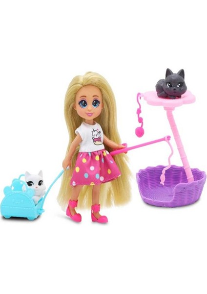 81125 Sun-Fnv-Mnk-F-Dreameez Mini Bebek ve Kedi Seti