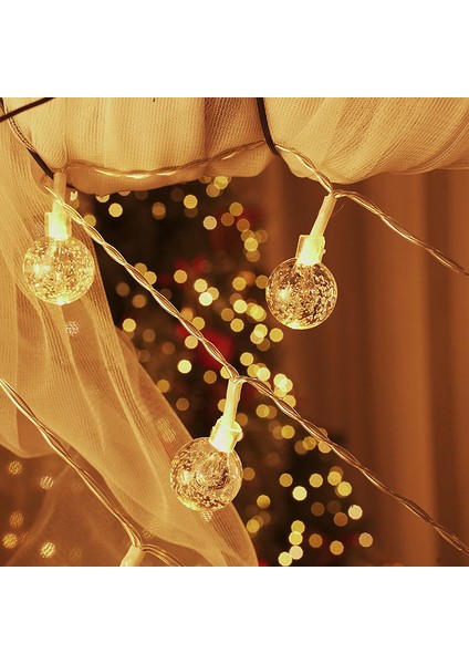 5 Metre 28 LED Kristal Top Işık - Gün Işığı, Eklemeli Fişli ve Şeffaf Kablo fiyatları