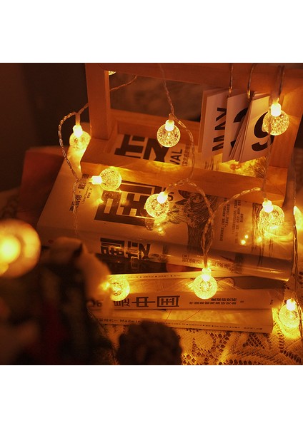 5 Metre 28 LED Kristal Top Işık - Gün Işığı, Eklemeli Fişli ve Şeffaf Kablo indirimleri